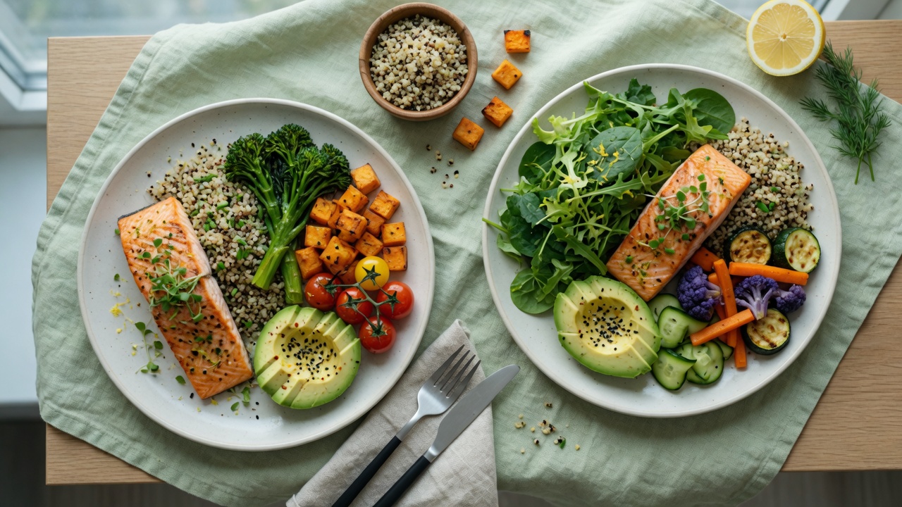 Flexitarian diet — healthy plate concept